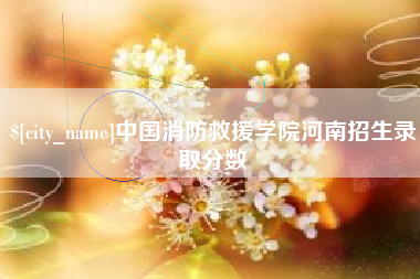 临汾中国消防救援学院河南招生录取分数