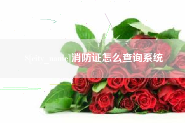 临汾消防证怎么查询系统