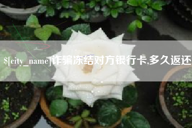 临汾诈骗冻结对方银行卡,多久返还