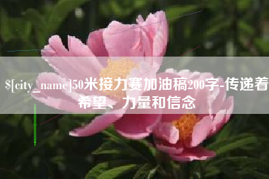 临汾50米接力赛加油稿200字-传递着希望、力量和信念