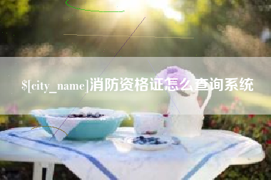 临汾消防资格证怎么查询系统