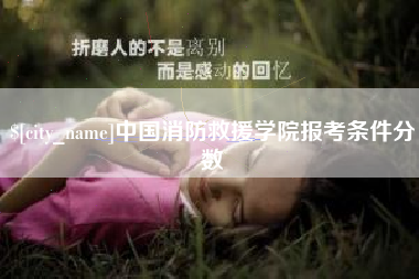 临汾中国消防救援学院报考条件分数