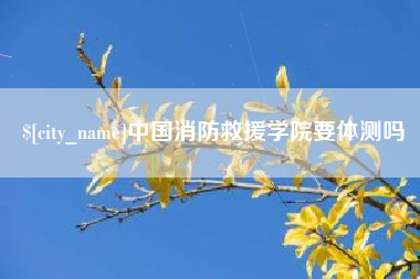 临汾中国消防救援学院要体测吗