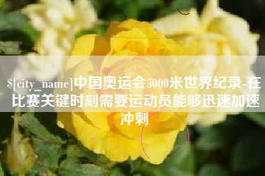 临汾中国奥运会5000米世界纪录-在比赛关键时刻需要运动员能够迅速加速冲刺