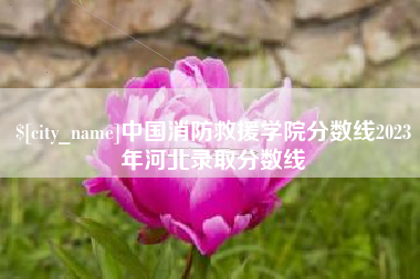 临汾中国消防救援学院分数线2023年河北录取分数线