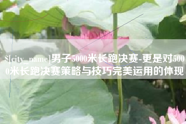 临汾男子5000米长跑决赛-更是对5000米长跑决赛策略与技巧完美运用的体现