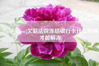 临汾欠款法院冻结银行卡什么时候才能解冻