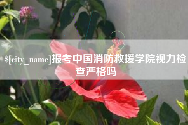 临汾报考中国消防救援学院视力检查严格吗