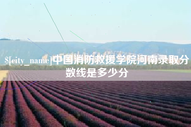 临汾中国消防救援学院河南录取分数线是多少分