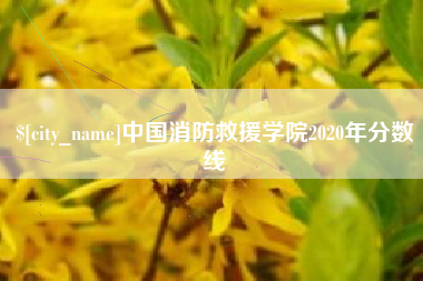 临汾中国消防救援学院2020年分数线